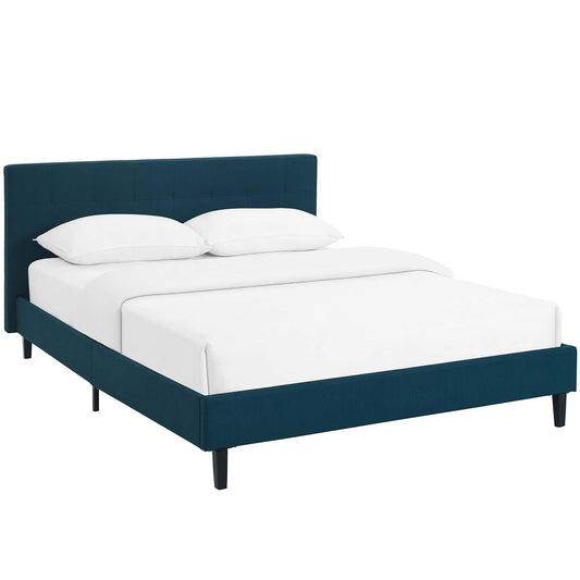 Modway Outlet Linnea Fabric Queen Bed by Modway  Bedroom Furniture Azure - MOD-5426-AZU