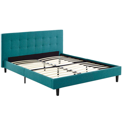 Modway Outlet Linnea Fabric Queen Bed by Modway  Bedroom Furniture Teal - MOD-5426-TEA