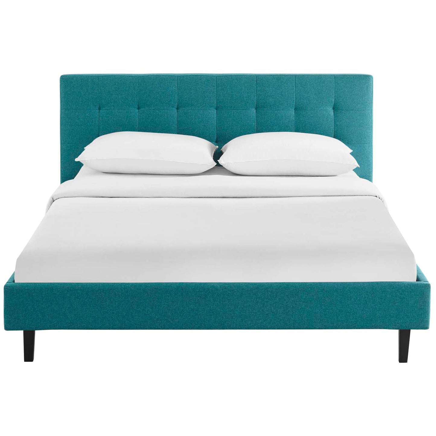 Modway Outlet Linnea Fabric Queen Bed by Modway  Bedroom Furniture Teal - MOD-5426-TEA