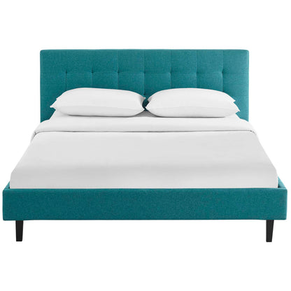 Modway Outlet Linnea Fabric Queen Bed by Modway  Bedroom Furniture Teal - MOD-5426-TEA