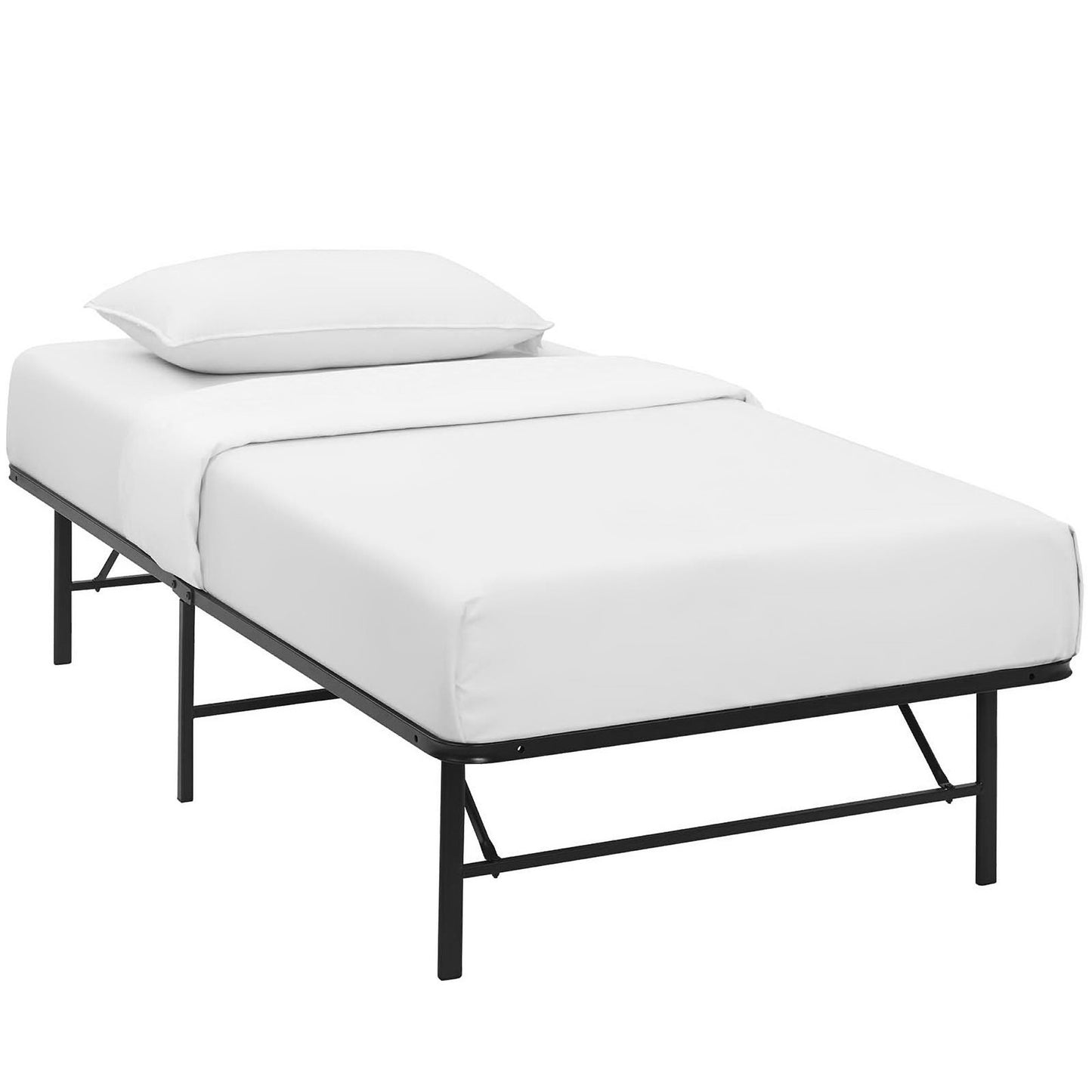 Modway Outlet Horizon Stainless Steel Twin Bed Frame by Modway  Bedroom Furniture Brown - MOD-5427-BRN