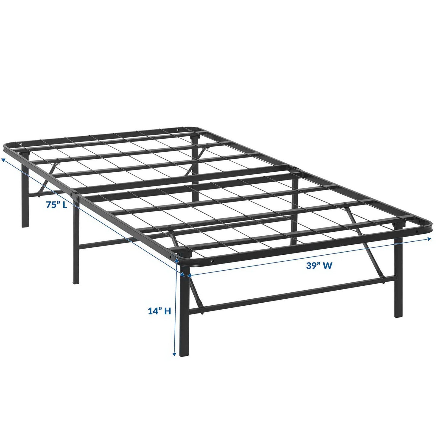 Modway Outlet Horizon Stainless Steel Twin Bed Frame by Modway  Bedroom Furniture Brown - MOD-5427-BRN
