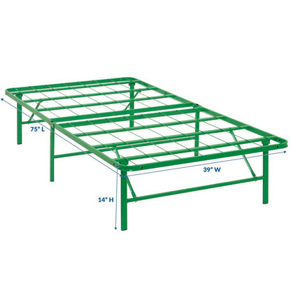 Modway Outlet Horizon Stainless Steel Twin Bed Frame by Modway  Bedroom Furniture Green - MOD-5427-GRN