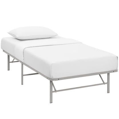 Modway Outlet Horizon Stainless Steel Twin Bed Frame by Modway  Bedroom Furniture Gray - MOD-5427-GRY