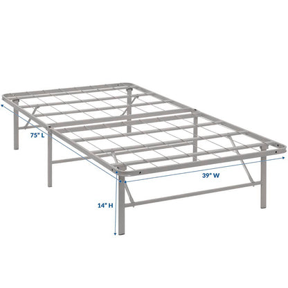 Modway Outlet Horizon Stainless Steel Twin Bed Frame by Modway  Bedroom Furniture Gray - MOD-5427-GRY