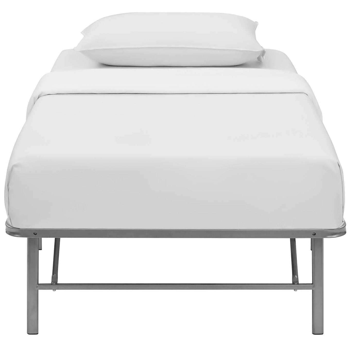 Modway Outlet Horizon Stainless Steel Twin Bed Frame by Modway  Bedroom Furniture Silver - MOD-5427-SLV