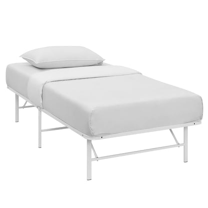 Modway Outlet Horizon Stainless Steel Twin Bed Frame by Modway  Bedroom Furniture White - MOD-5427-WHI
