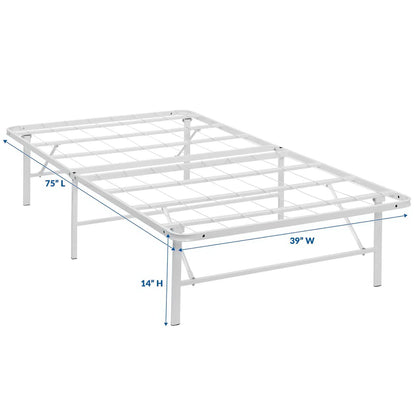 Modway Outlet Horizon Stainless Steel Twin Bed Frame by Modway  Bedroom Furniture White - MOD-5427-WHI