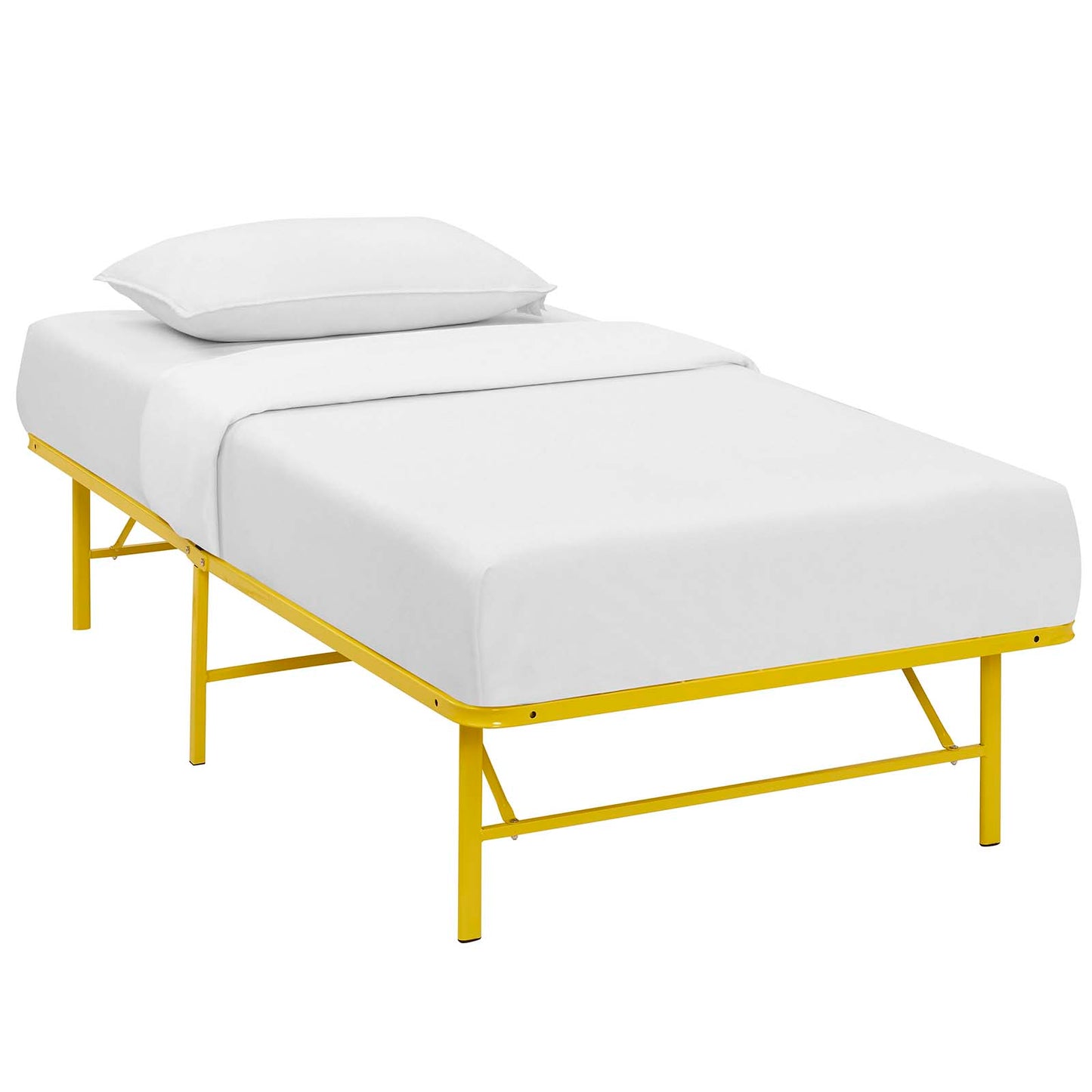 Modway Outlet Horizon Stainless Steel Twin Bed Frame by Modway  Bedroom Furniture Yellow - MOD-5427-YLW