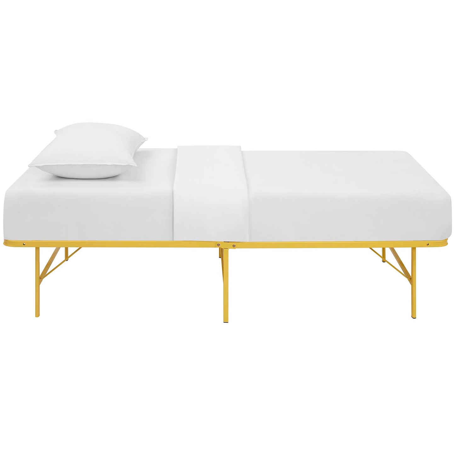 Modway Outlet Horizon Stainless Steel Twin Bed Frame by Modway  Bedroom Furniture Yellow - MOD-5427-YLW