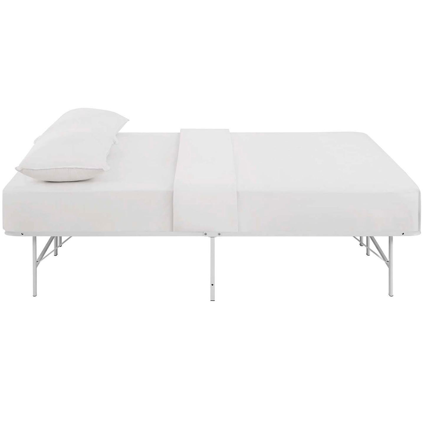 Modway Outlet Horizon Stainless Steel Full Bed Frame by Modway  Bedroom Furniture White - MOD-5428-WHI