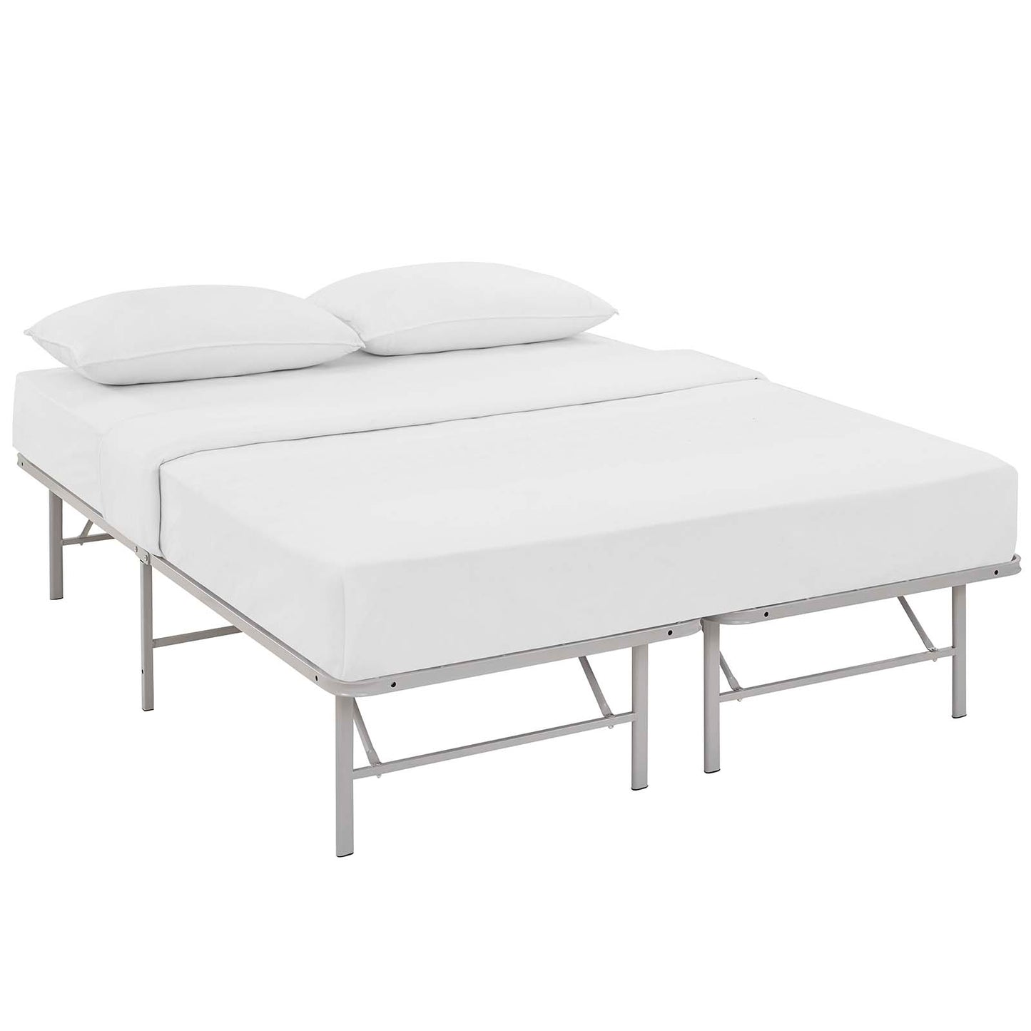 Modway Outlet Horizon Stainless Steel Queen Bed Frame by Modway  Bedroom Furniture Gray - MOD-5429-GRY