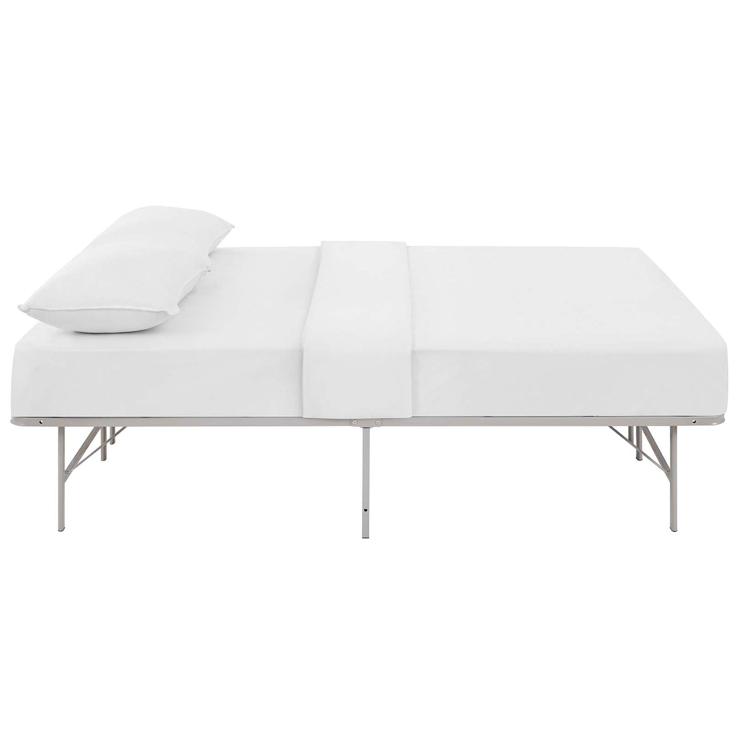 Modway Outlet Horizon Stainless Steel Queen Bed Frame by Modway  Bedroom Furniture Gray - MOD-5429-GRY