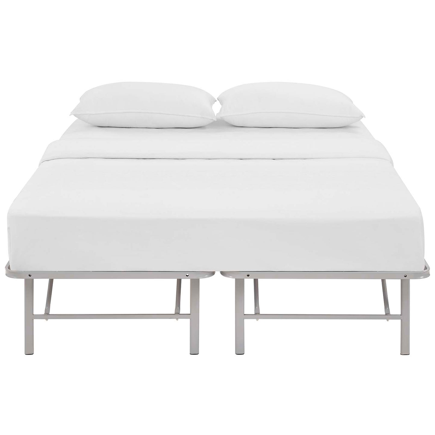 Modway Outlet Horizon Stainless Steel Queen Bed Frame by Modway  Bedroom Furniture Gray - MOD-5429-GRY