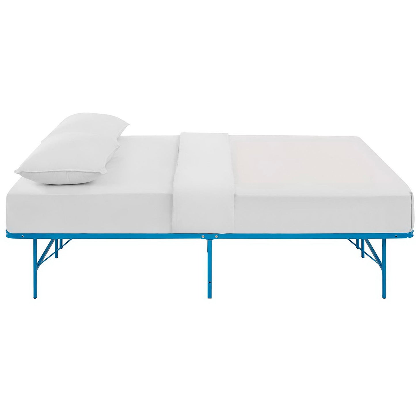 Modway Outlet Horizon Stainless Steel Queen Bed Frame by Modway  Bedroom Furniture Light Blue - MOD-5429-LBU