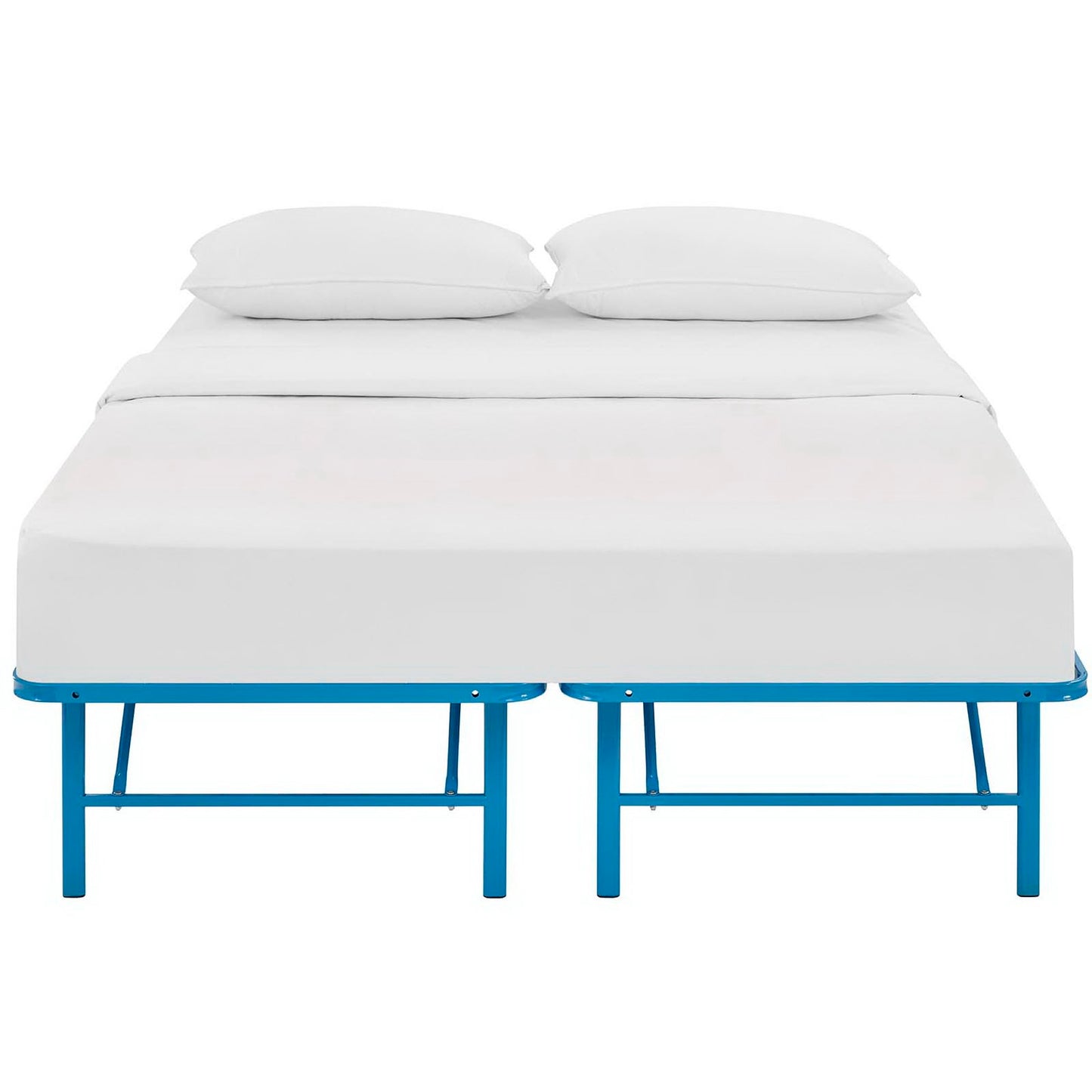 Modway Outlet Horizon Stainless Steel Queen Bed Frame by Modway  Bedroom Furniture Light Blue - MOD-5429-LBU