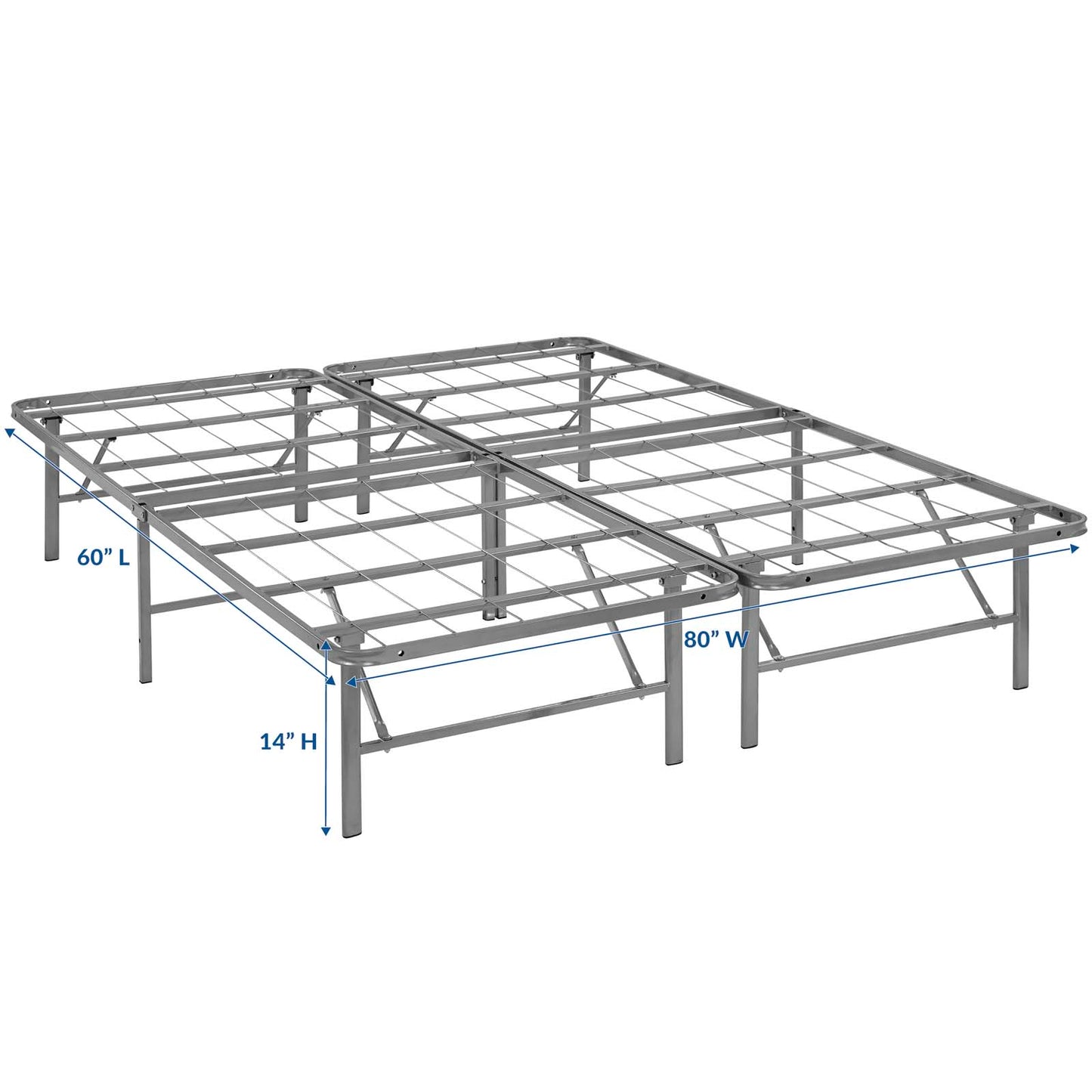 Modway Outlet Horizon Stainless Steel Queen Bed Frame by Modway  Bedroom Furniture Silver - MOD-5429-SLV