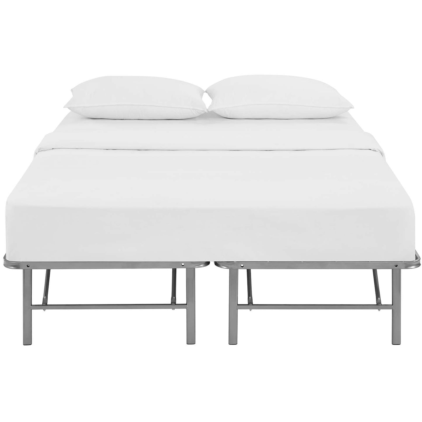 Modway Outlet Horizon Stainless Steel Queen Bed Frame by Modway  Bedroom Furniture Silver - MOD-5429-SLV