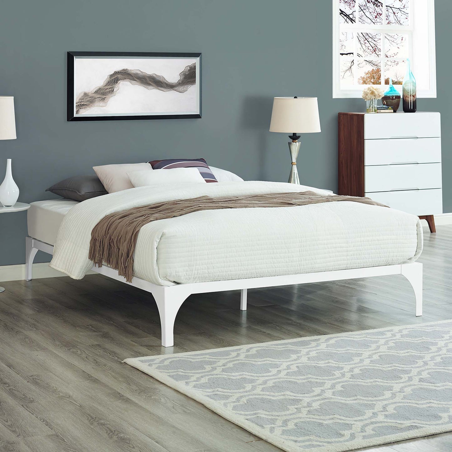 Modway Outlet Ollie Full Bed Frame by Modway  Bedroom Furniture White - MOD-5431-WHI