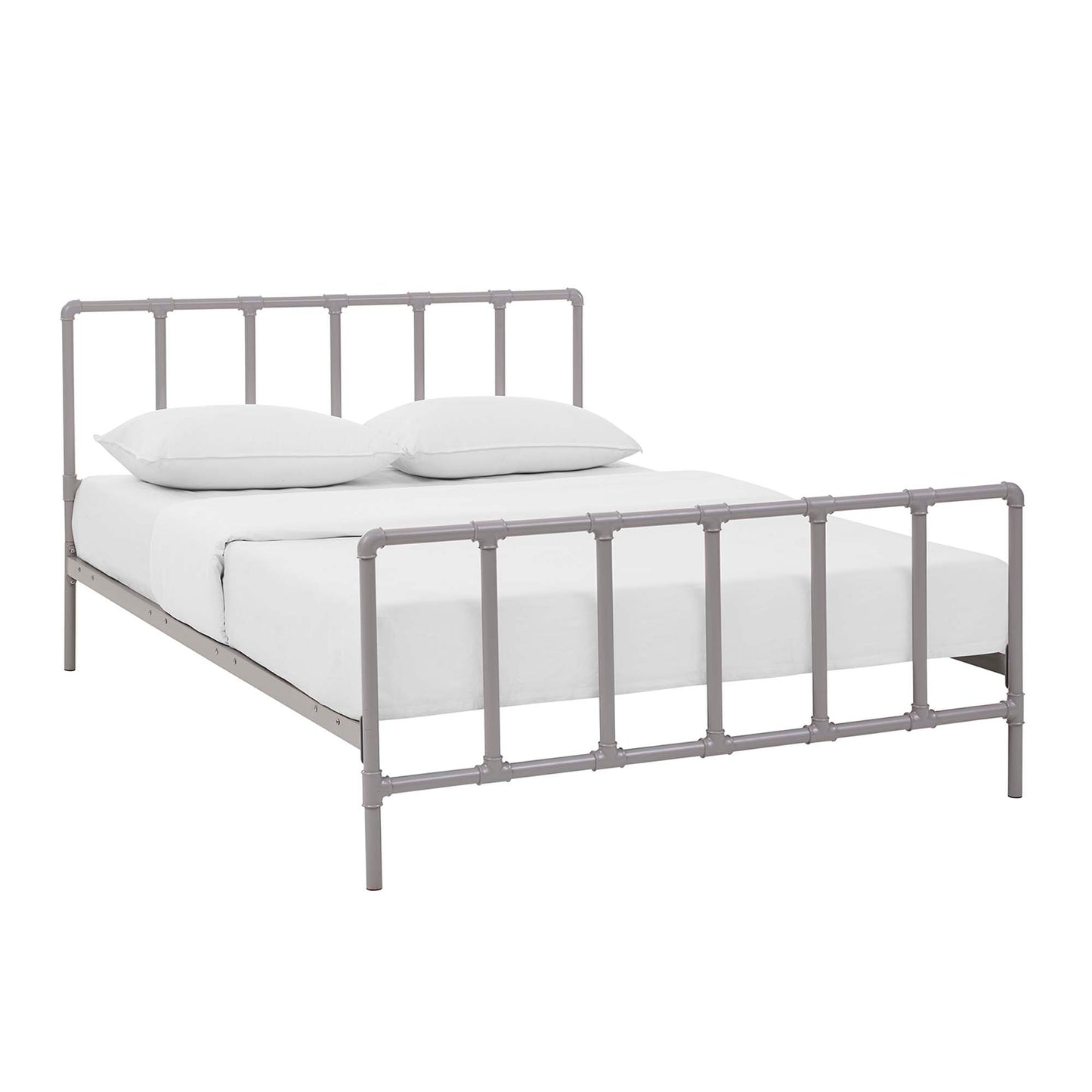Modway Outlet Dower Stainless Steel Queen Bed by Modway  Bedroom Furniture Gray - MOD-5437-GRY