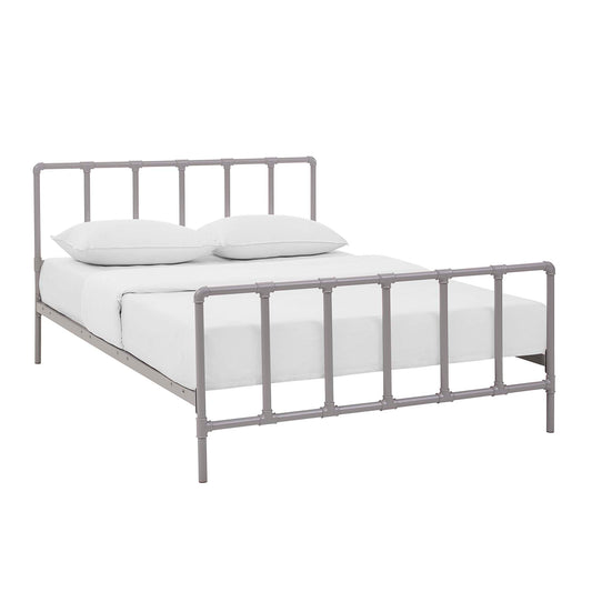 Modway Outlet Dower Stainless Steel Queen Bed by Modway  Bedroom Furniture Gray - MOD-5437-GRY