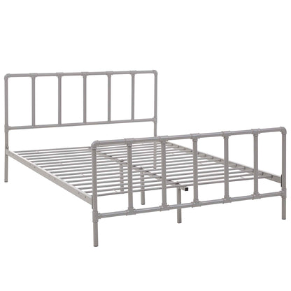 Modway Outlet Dower Stainless Steel Queen Bed by Modway  Bedroom Furniture Gray - MOD-5437-GRY