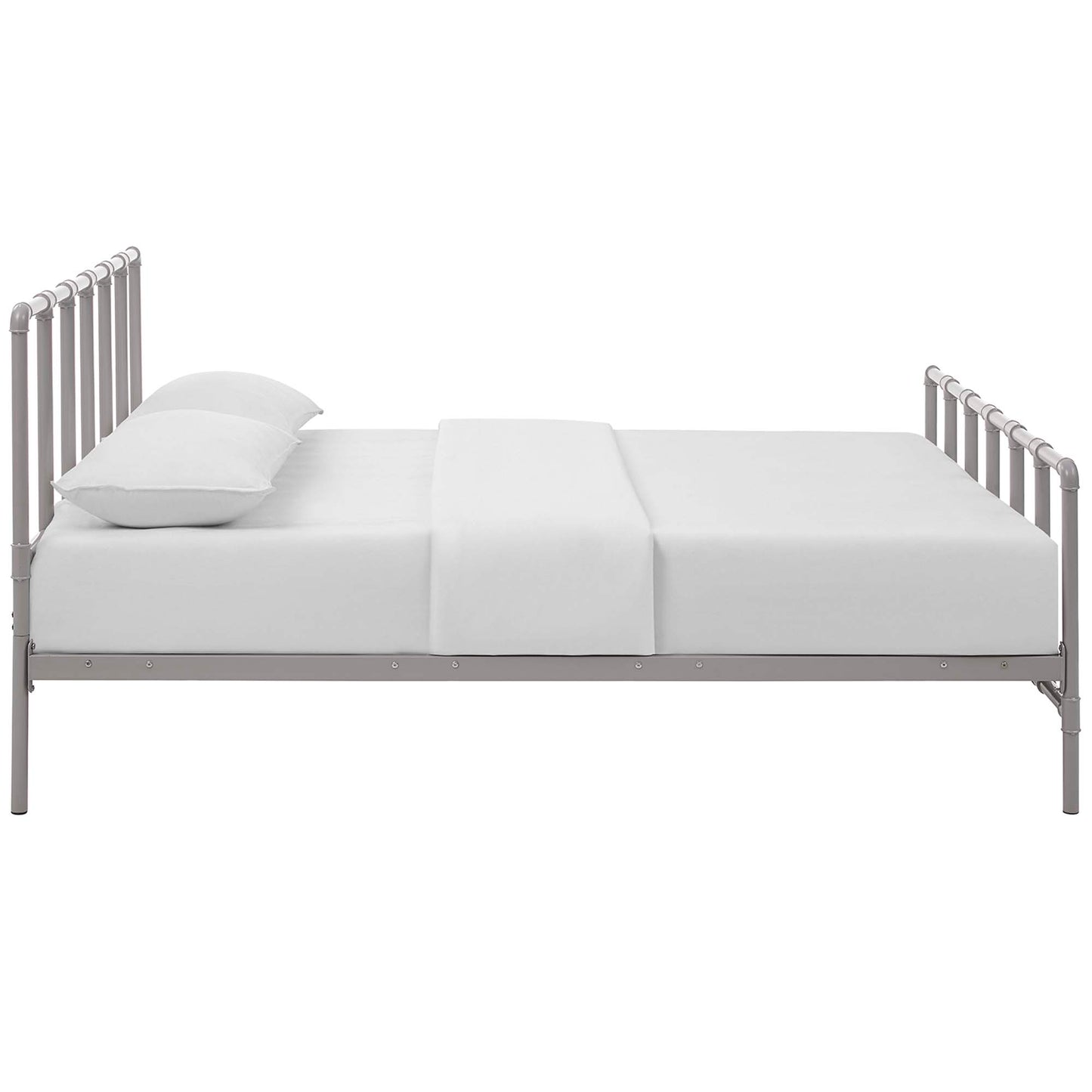 Modway Outlet Dower Stainless Steel Queen Bed by Modway  Bedroom Furniture Gray - MOD-5437-GRY