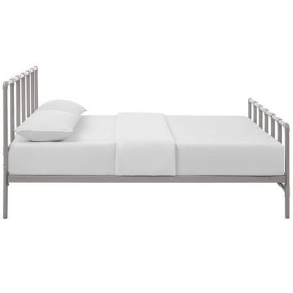 Modway Outlet Dower Stainless Steel Queen Bed by Modway  Bedroom Furniture Gray - MOD-5437-GRY