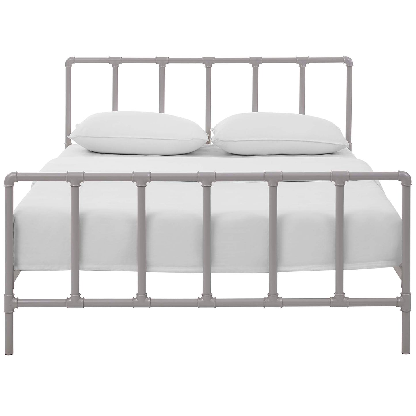 Modway Outlet Dower Stainless Steel Queen Bed by Modway  Bedroom Furniture Gray - MOD-5437-GRY
