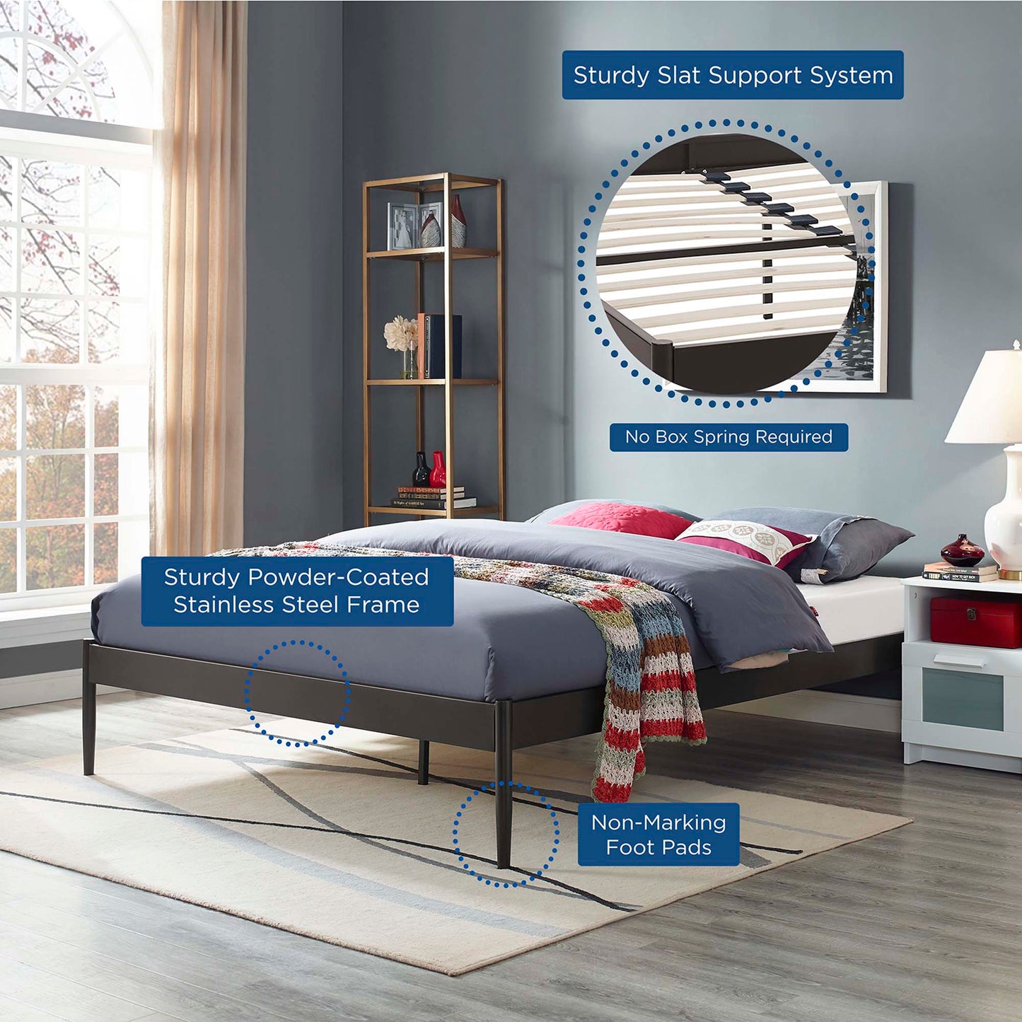 Modway Outlet Elsie King Bed Frame by Modway  Bedroom Furniture Brown - MOD-5475-BRN