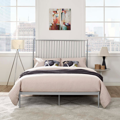 Modway Outlet Annika Queen Platform Bed by Modway  Bedroom Furniture Gray - MOD-5478-GRY