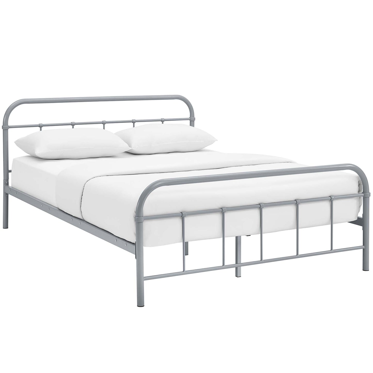 Modway Outlet Maisie Stainless Steel Queen Bed Frame by Modway  Bedroom Furniture Gray - MOD-5533-GRY-SET
