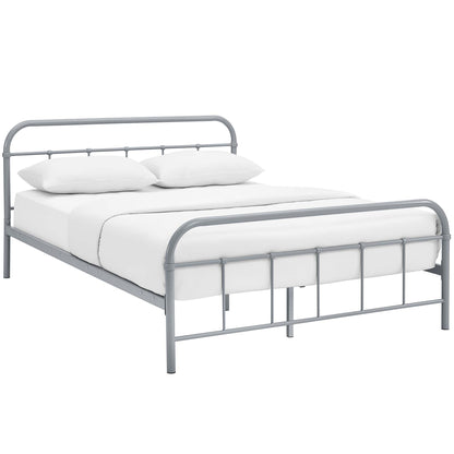 Modway Outlet Maisie Stainless Steel Queen Bed Frame by Modway  Bedroom Furniture Gray - MOD-5533-GRY-SET