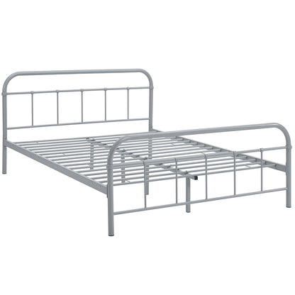 Modway Outlet Maisie Stainless Steel Queen Bed Frame by Modway  Bedroom Furniture Gray - MOD-5533-GRY-SET