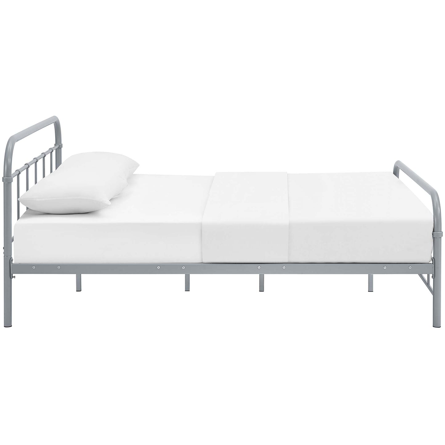Modway Outlet Maisie Stainless Steel Queen Bed Frame by Modway  Bedroom Furniture Gray - MOD-5533-GRY-SET