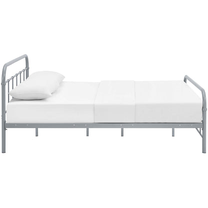 Modway Outlet Maisie Stainless Steel Queen Bed Frame by Modway  Bedroom Furniture Gray - MOD-5533-GRY-SET