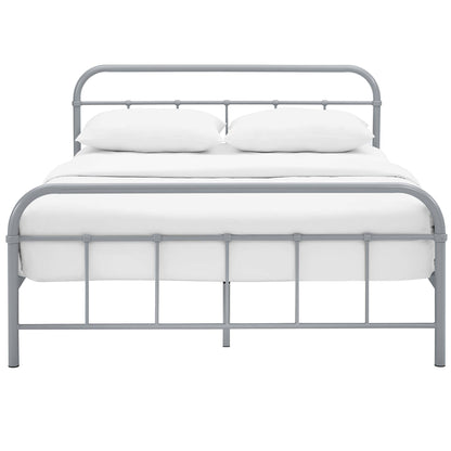 Modway Outlet Maisie Stainless Steel Queen Bed Frame by Modway  Bedroom Furniture Gray - MOD-5533-GRY-SET