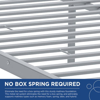 Modway Outlet Maisie Stainless Steel Queen Bed Frame by Modway  Bedroom Furniture Gray - MOD-5533-GRY-SET