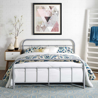 Modway Outlet Maisie Stainless Steel Queen Bed Frame by Modway  Bedroom Furniture Gray - MOD-5533-GRY-SET