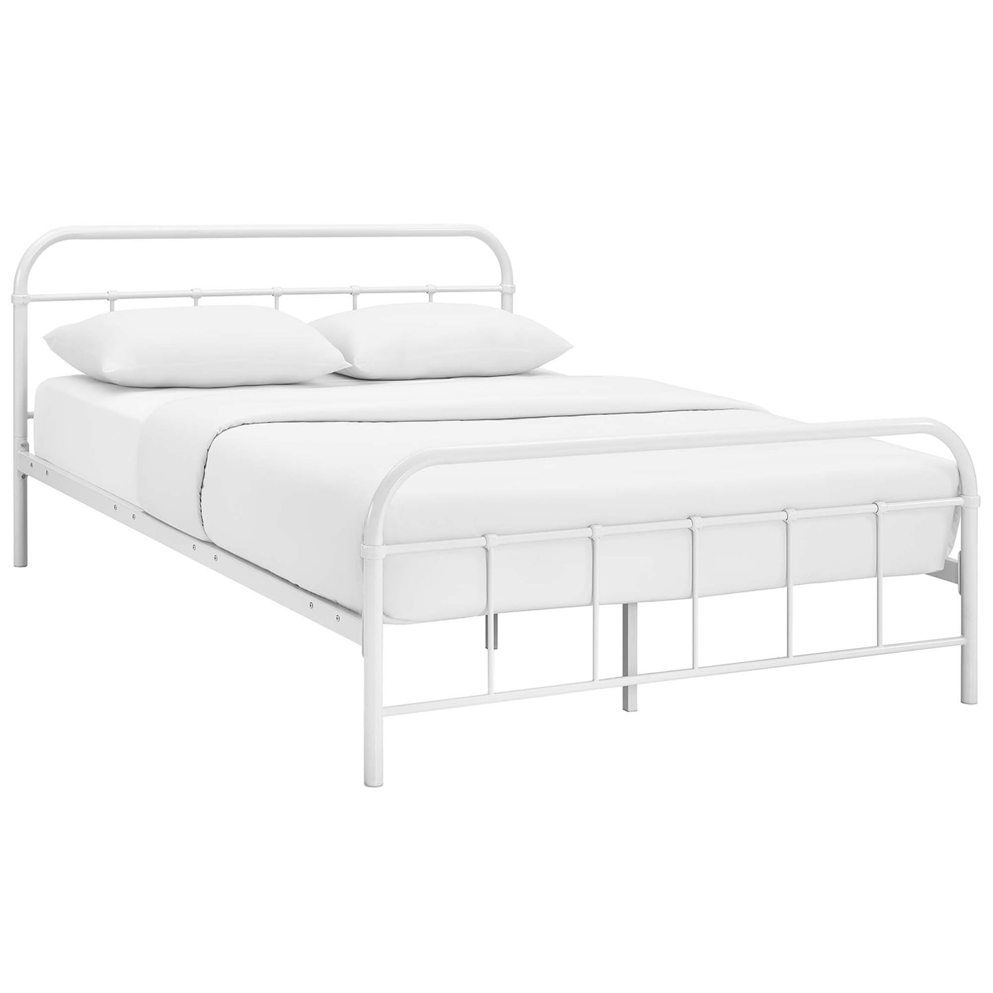 Modway Outlet Maisie Stainless Steel Queen Bed Frame by Modway  Bedroom Furniture White - MOD-5533-WHI-SET