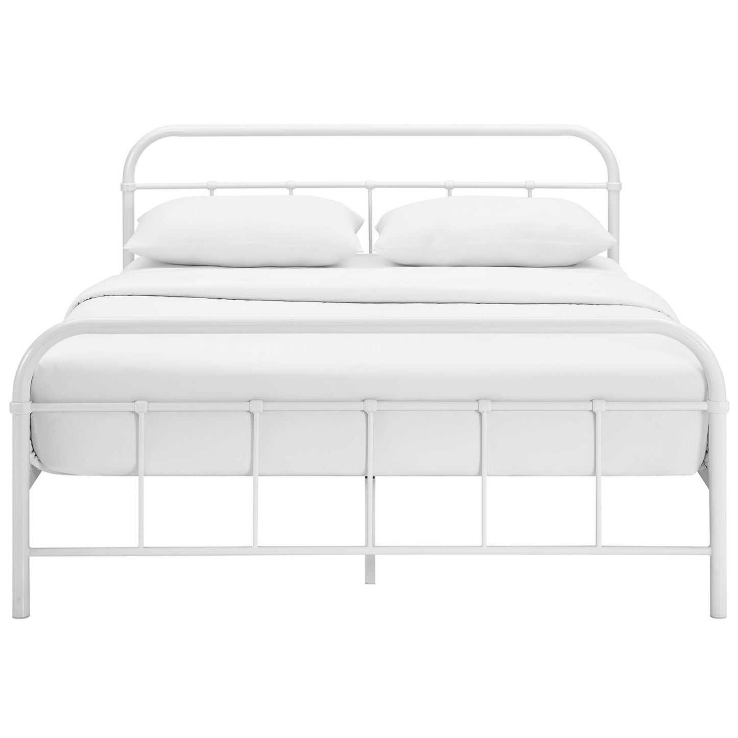 Modway Outlet Maisie Stainless Steel Queen Bed Frame by Modway  Bedroom Furniture White - MOD-5533-WHI-SET