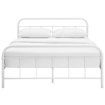 Modway Outlet Maisie Stainless Steel Queen Bed Frame by Modway  Bedroom Furniture White - MOD-5533-WHI-SET