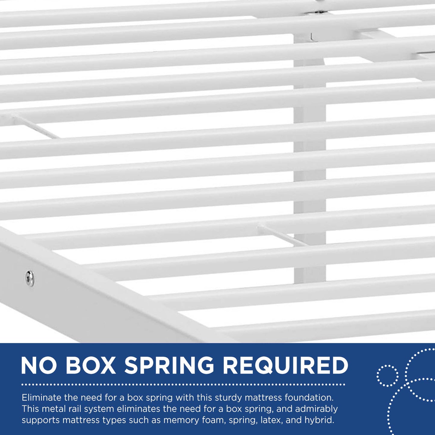 Modway Outlet Maisie Stainless Steel Queen Bed Frame by Modway  Bedroom Furniture White - MOD-5533-WHI-SET