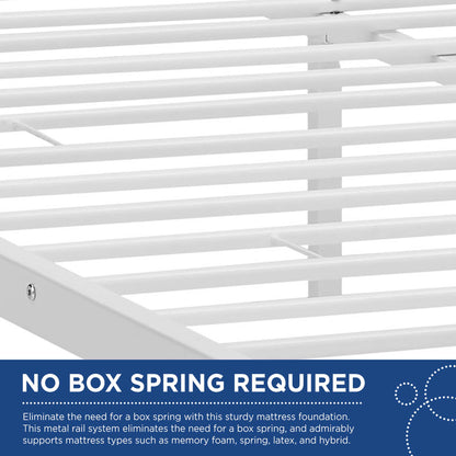 Modway Outlet Maisie Stainless Steel Queen Bed Frame by Modway  Bedroom Furniture White - MOD-5533-WHI-SET