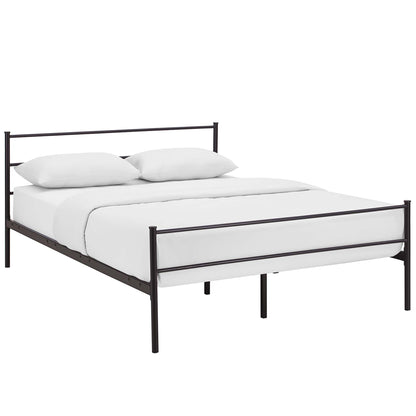 Modway Outlet Alina Platform Queen Bed Frame by Modway  Bedroom Furniture Brown - MOD-5553-BRN-SET