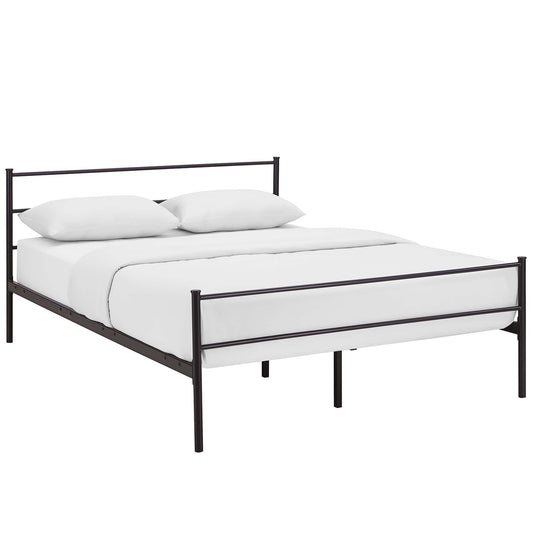 Modway Outlet Alina Platform Queen Bed Frame by Modway  Bedroom Furniture Brown - MOD-5553-BRN-SET