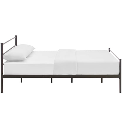 Modway Outlet Alina Platform Queen Bed Frame by Modway  Bedroom Furniture Brown - MOD-5553-BRN-SET