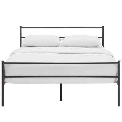 Modway Outlet Alina Platform Queen Bed Frame by Modway  Bedroom Furniture Brown - MOD-5553-BRN-SET