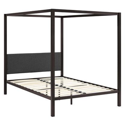 Modway Outlet Raina Canopy Queen Bed Frame by Modway  Bedroom Furniture Brown Gray - MOD-5570-BRN-GRY
