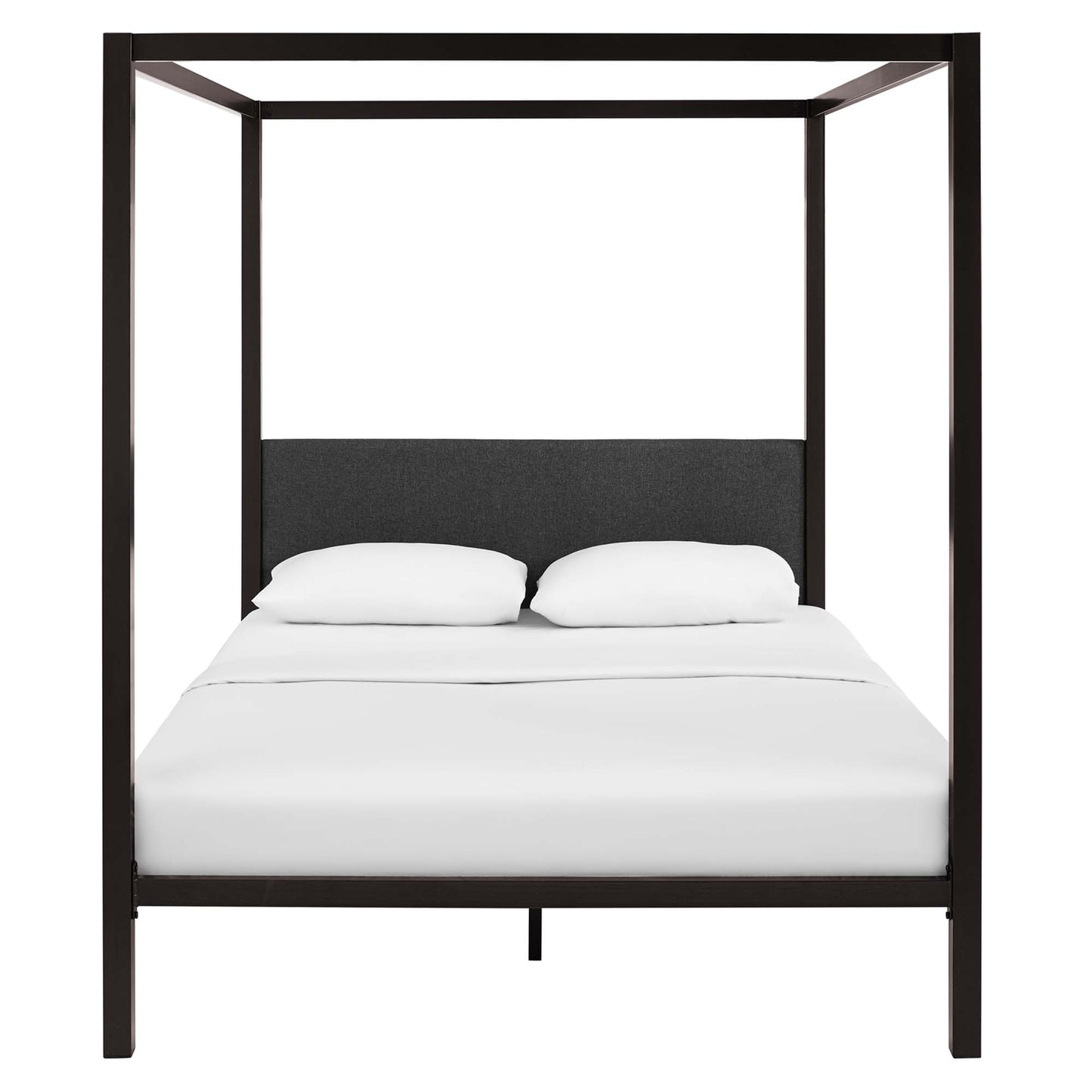 Modway Outlet Raina Canopy Queen Bed Frame by Modway  Bedroom Furniture Brown Gray - MOD-5570-BRN-GRY